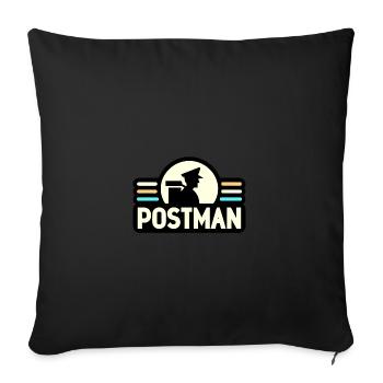 Postbote - Sofakissenbezug 45 x 45 cm - Schwarz - Vorne