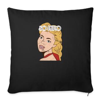 Pin-Up Girl / Rockabilly / 50s: So Retro - Sofakissenbezug 45 x 45 cm - Schwarz - Vorne