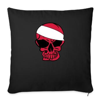 Anarcho Skull Anarchy anarchy - Sofa pillowcase 17,3'' x 17,3'' (45 x 45 cm) - black - Front
