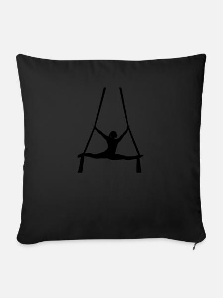 Akrobatin Silhouette - Sofakissenbezug 45 x 45 cm - Schwarz
