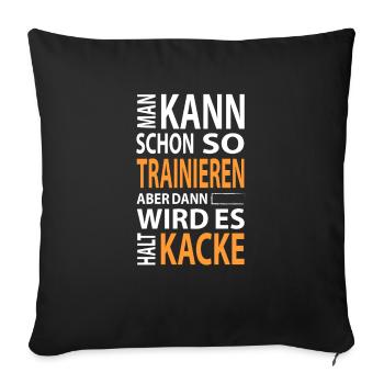 Hundesport Training Schäferhund DSH Shirt - Sofakissenbezug 45 x 45 cm - Schwarz - Vorne