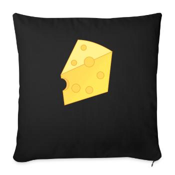 Käse - Sofakissenbezug 45 x 45 cm - Schwarz - Vorne
