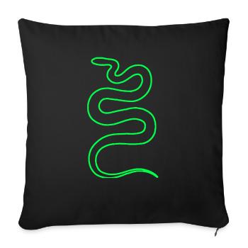 serpent - Housse de coussin décorative 45 x 45 cm - noir - Devant