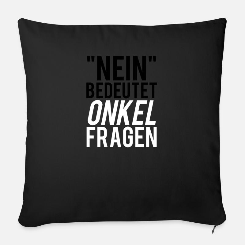 Onkel - Sofakissenbezug 45 x 45 cm - Schwarz