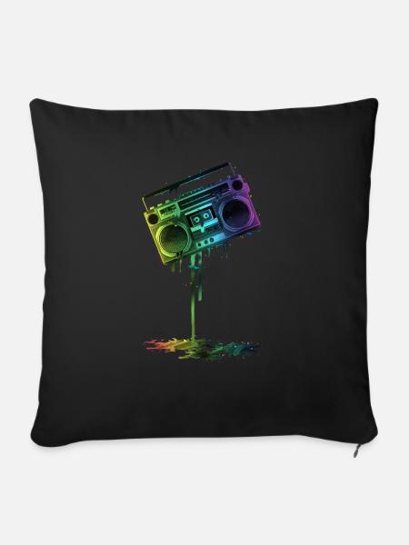 GUETTO BLASTER - Sofakissenbezug 45 x 45 cm - Schwarz