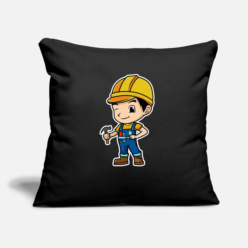 construction worker Sofa pillowcase 17,3'' x 17,3'' (45 x 45 cm)