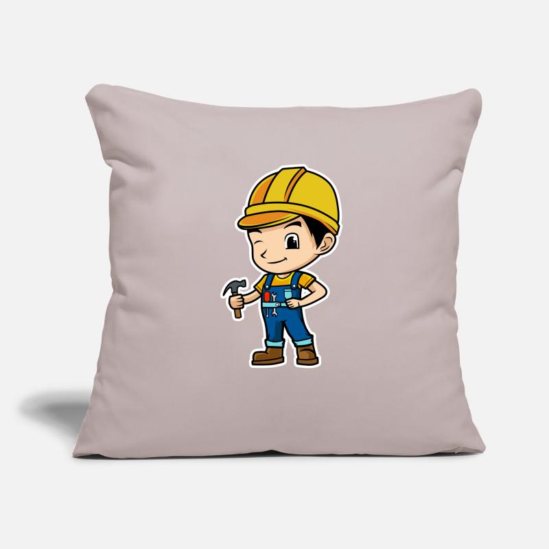 construction worker Sofa pillowcase 17,3'' x 17,3'' (45 x 45 cm)
