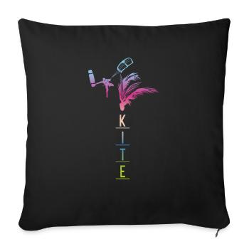 KITE PALME - Housse de coussin décorative 45 x 45 cm - noir - Devant