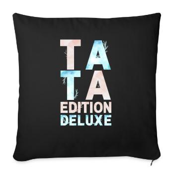 TATA EDITION DELUXE PASTEL ROSE BLEU - Housse de coussin décorative 45 x 45 cm - noir - Devant