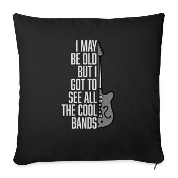 Je suis peut-être vieux - Housse de coussin décorative 45 x 45 cm - noir - Devant