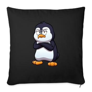 Mad Penguin - Sofa pillowcase 17,3'' x 17,3'' (45 x 45 cm) - black - Front