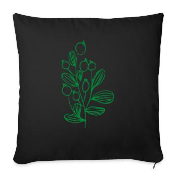 Flower Flower Plant - Housse de coussin décorative 45 x 45 cm - noir - Devant