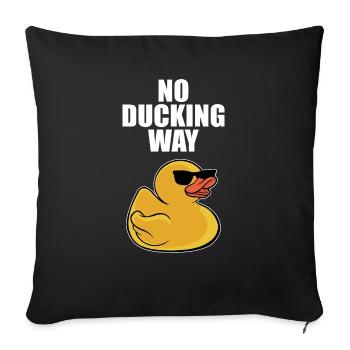 Cool No Ducking Way Rubber Duck Yellow Bath Duckie - Sofakissenbezug 45 x 45 cm - Schwarz - Vorne