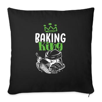 Baking King - Sofa pillowcase 17,3'' x 17,3'' (45 x 45 cm) - black - Front