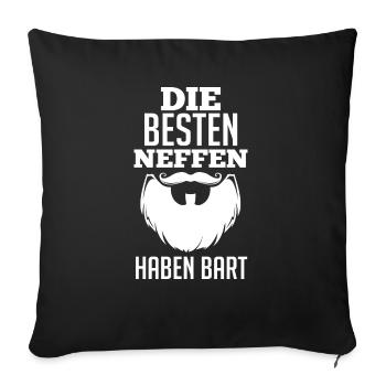 Neffe - Sofakissenbezug 45 x 45 cm - Schwarz - Vorne
