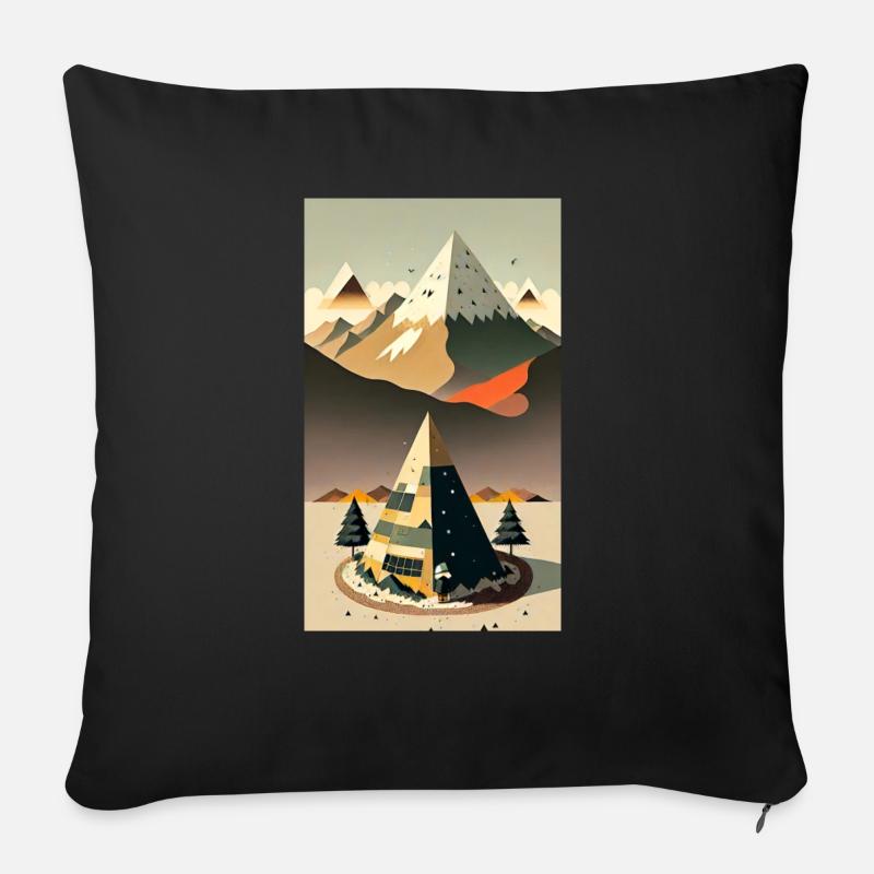 Berg - Sofakissenbezug 45 x 45 cm - Schwarz