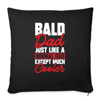 Bald Head Baldness Beard Bald Head - Sofa pillowcase 17,3'' x 17,3'' (45 x 45 cm) - black - Front