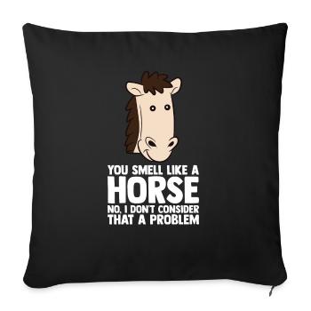 Horse Lover Horse Riding Equestrian - Sofa pillowcase 17,3'' x 17,3'' (45 x 45 cm) - black - Front