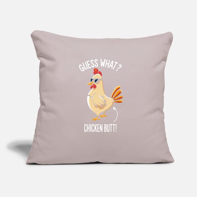 Devinez quel mégot de poulet Housse de coussin décorative 45 x 45 cm