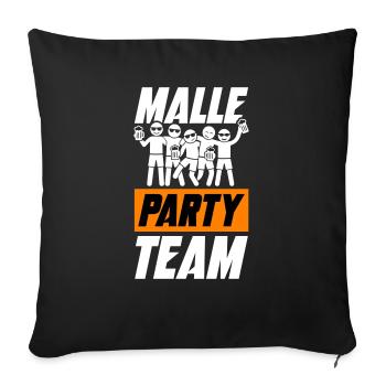 Malle Party Team - Sofa pillowcase 17,3'' x 17,3'' (45 x 45 cm) - black - Front