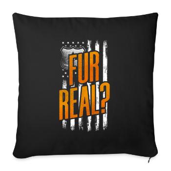Animal Control Officer Funny Quote - Sofa pillowcase 17,3'' x 17,3'' (45 x 45 cm) - black - Front