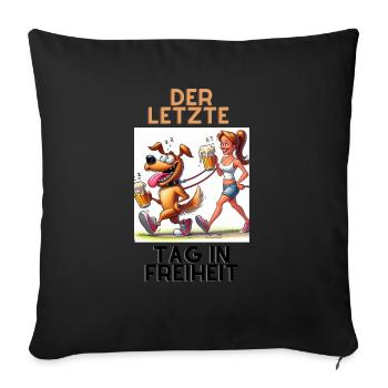 Der letzte Tag in Freiheit - Sofakissenbezug 45 x 45 cm - Schwarz - Vorne