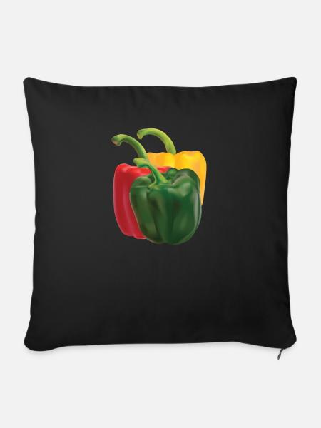 Paprika - Sofakissenbezug 45 x 45 cm - Schwarz