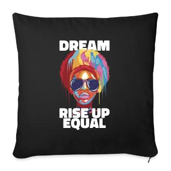 black history month Afro American Gift - Sofa pillowcase 17,3'' x 17,3'' (45 x 45 cm) - black - Front