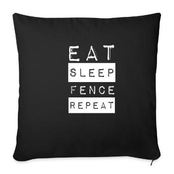 Escrime Retro Épée Sabre Fleuret Cadeau Sport - Housse de coussin décorative 45 x 45 cm - noir - Devant