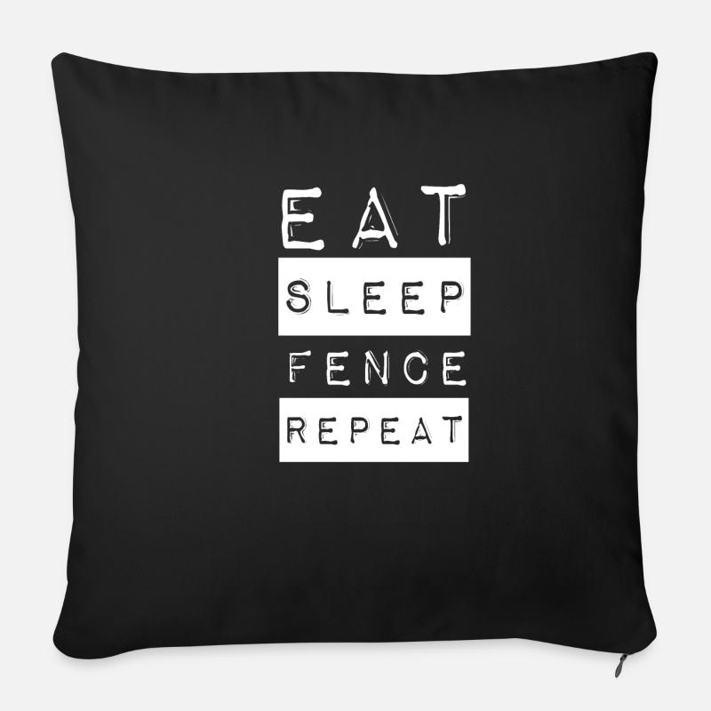 Fechten Retro Schwert Säbel Florett Geschenk Sport - Sofakissenbezug 45 x 45 cm - Schwarz