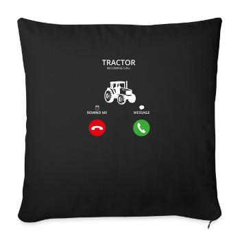 Call Mobile Call tractor tractor farmer - Sofa pillowcase 17,3'' x 17,3'' (45 x 45 cm) - black - Front