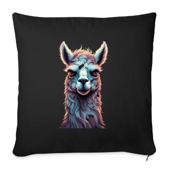 Gruseliges Halloween-partykostüm Zombie-lama - Housse de coussin décorative 45 x 45 cm - noir - Devant