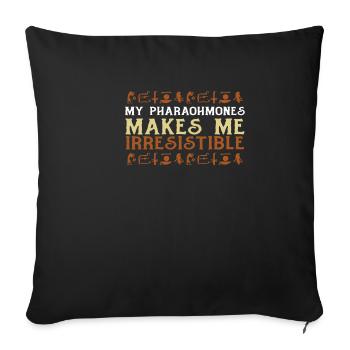 Pharaohmones fait une mythologie irrésistible - Housse de coussin décorative 45 x 45 cm - noir - Devant