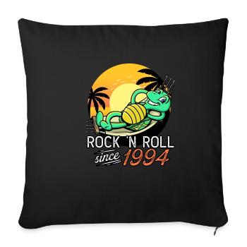 Turtle Rock N Roll Since 1994 Birthday - Sofa pillowcase 17,3'' x 17,3'' (45 x 45 cm) - black - Front