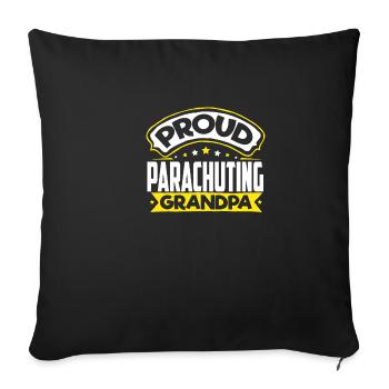 Sports Papi Parachutiste Papi - Housse de coussin décorative 45 x 45 cm - noir - Devant