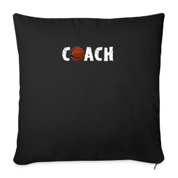 Basketball coach, trainer, coach - Sofa pillowcase 17,3'' x 17,3'' (45 x 45 cm) - black - Front
