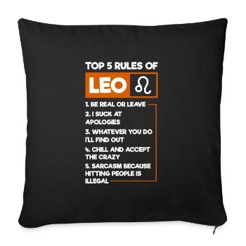 Zodiac sign July Superstition - Sofa pillowcase 17,3'' x 17,3'' (45 x 45 cm) - black - Front