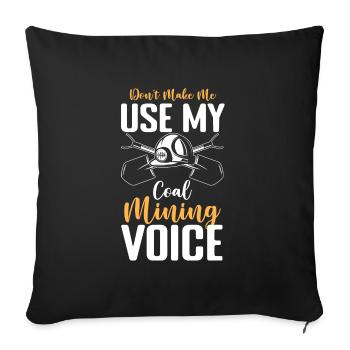 Coal Men Miners Treasures - Housse de coussin décorative 45 x 45 cm - noir - Devant