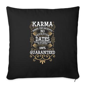 Karma Life - Sofa pillowcase 17,3'' x 17,3'' (45 x 45 cm) - black - Front