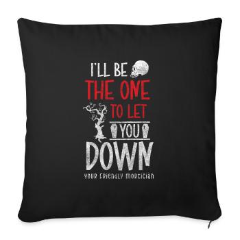 gravedigger profession coffin mourning - Sofa pillowcase 17,3'' x 17,3'' (45 x 45 cm) - black - Front