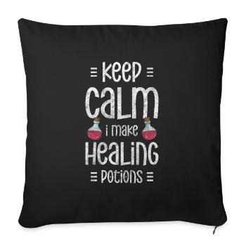 Potion Health Herbs - Sofa pillowcase 17,3'' x 17,3'' (45 x 45 cm) - black - Front
