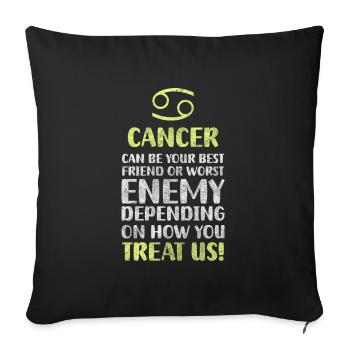 Zodiac Astrology Planet June - Sofa pillowcase 17,3'' x 17,3'' (45 x 45 cm) - black - Front