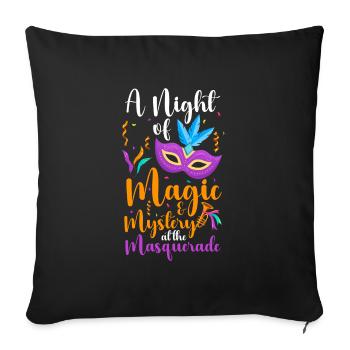 Masquerade Festival Second Face - Sofa pillowcase 17,3'' x 17,3'' (45 x 45 cm) - black - Front