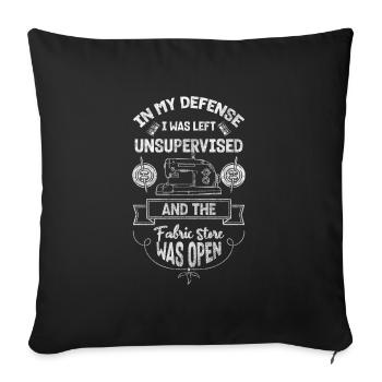 Clothing Profession Bespoke Tailor - Sofa pillowcase 17,3'' x 17,3'' (45 x 45 cm) - black - Front