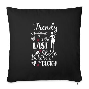 Fashion Lovers Shopping - Sofa pillowcase 17,3'' x 17,3'' (45 x 45 cm) - black - Front