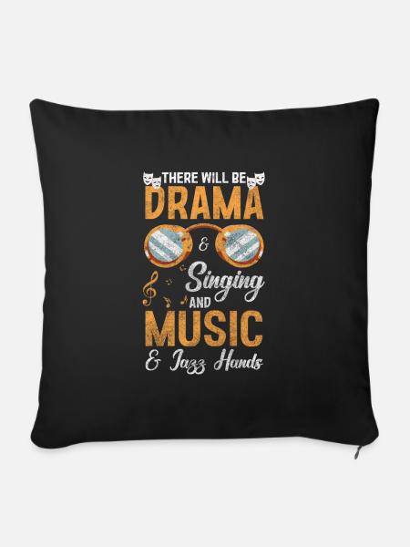 Drama Prinzessin Jammern - Sofakissenbezug 45 x 45 cm - Schwarz