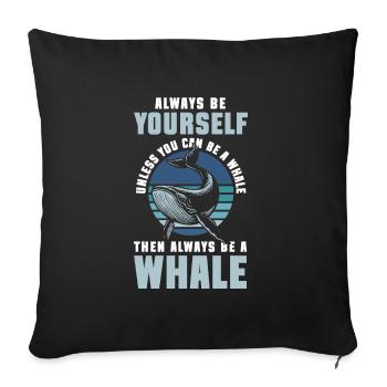 Sea Nature Marine Life - Sofa pillowcase 17,3'' x 17,3'' (45 x 45 cm) - black - Front
