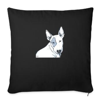 Bull Terrier - Housse de coussin décorative 45 x 45 cm - noir - Devant
