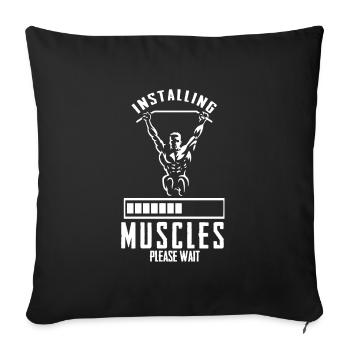 Meditation, Zen Yoga und Pilates - Sofakissenbezug 45 x 45 cm - Schwarz - Vorne
