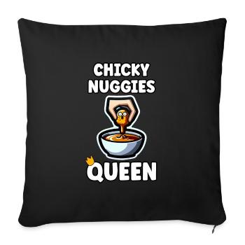 Citation de Nuggets de poulet Nug Life - Housse de coussin décorative 45 x 45 cm - noir - Devant